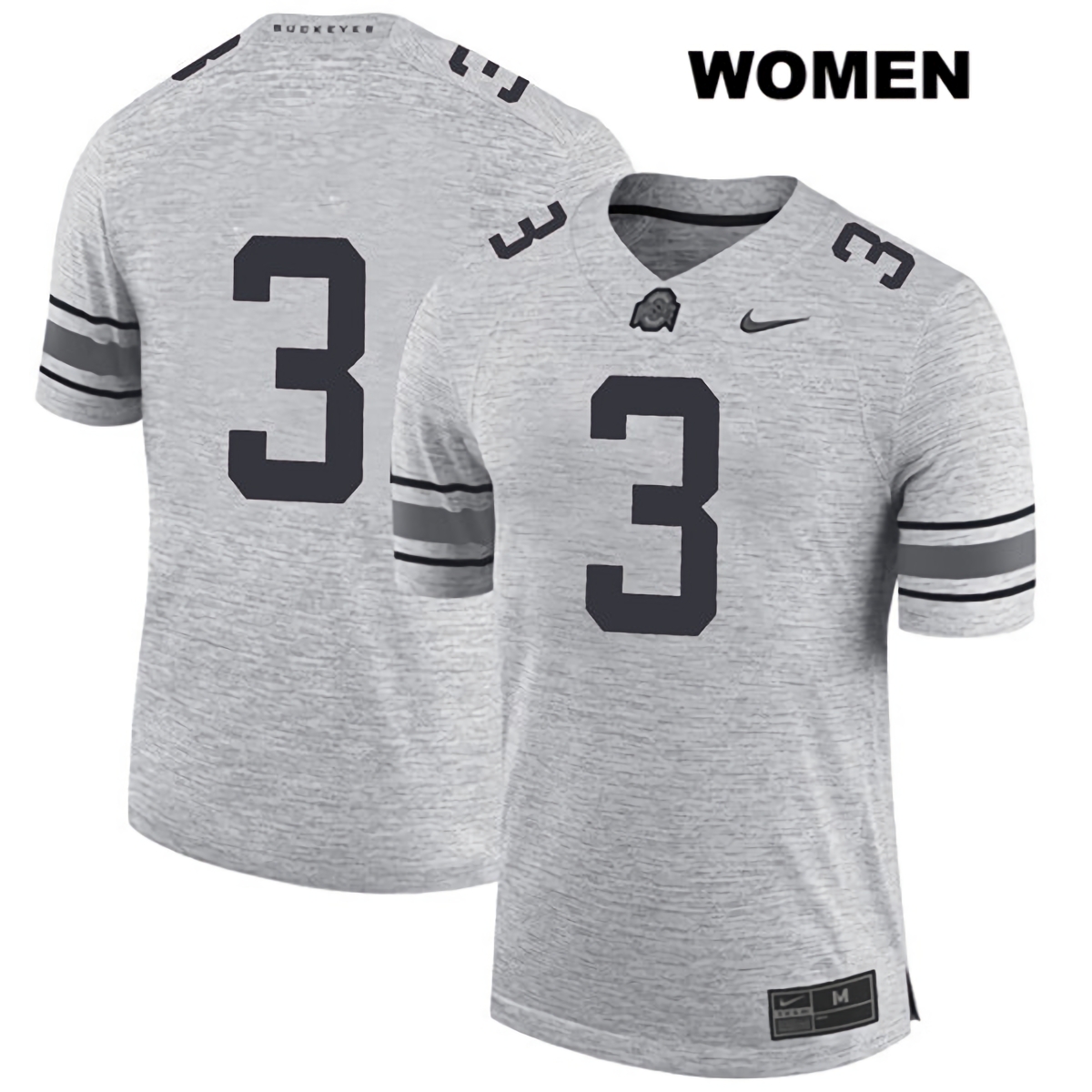 Quinn Ewers Ohio State Buckeyes Women's NCAA #3 No Name Gray College Stitched Football Jersey YFZ5656EJ